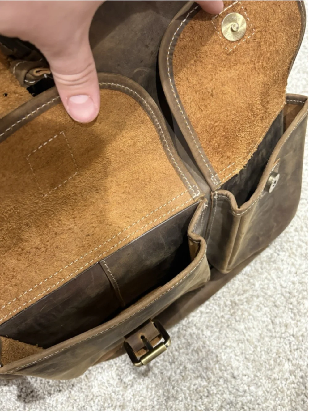 The Asmus Unbranded Brown Leather Backpack Rucksack VERY NICE QUALITY
